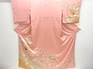 金彩観世水に枝垂れ桜・橘模様訪問着